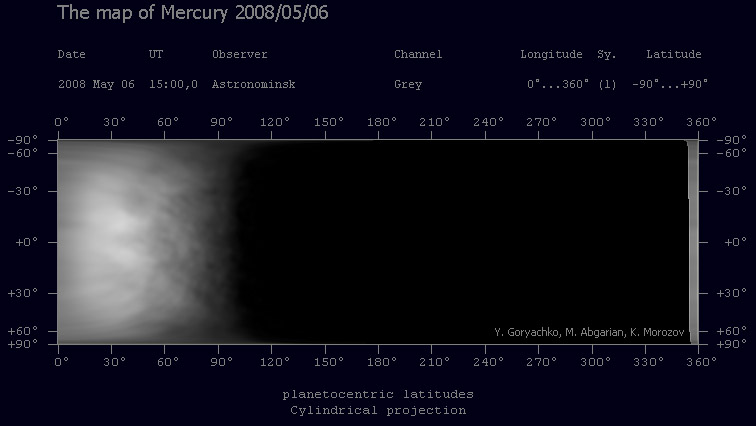 The map of Mercury